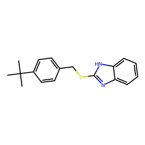 2-[(4-tert-butylphenyl)methylsulfanyl]-1H-benzimidazole structure