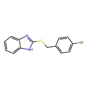 2-{[(4-bromophenyl)methyl]sulfanyl}-1H-1,3-benzodiazole structure