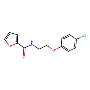 N-[2-(4-chlorophenoxy)ethyl]furan-2-carboxamide structure