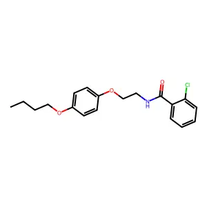 N-[2-(4-butoxyphenoxy)ethyl]-2-chlorobenzamide structure