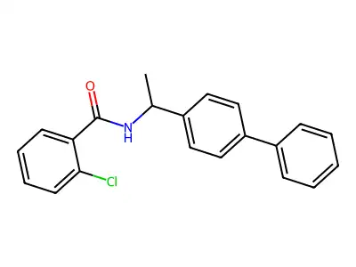 (2-chlorophenyl)-N-[(4-phenylphenyl)ethyl]carboxamide structure