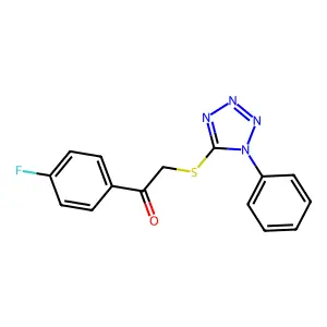 Tetrazole, 1-phenyl-5-(4-fluorobenzoylmethylthio)- structure