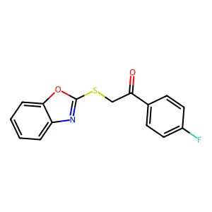 2-(1,3-Benzoxazol-2-ylsulfanyl)-1-(4-fluorophenyl)ethanone structure