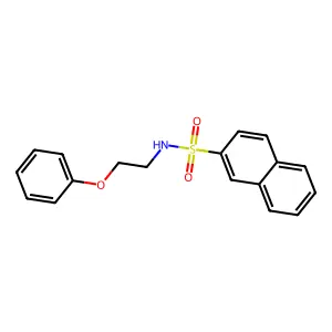 N-(2-phenoxyethyl)naphthalene-2-sulfonamide structure