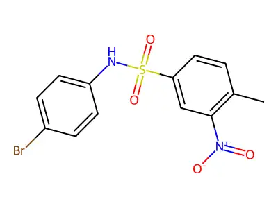 N-(4-bromophenyl)-4-methyl-3-nitrobenzenesulfonamide structure