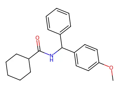 N-[(4-Methoxyphenyl)phenylmethyl]cyclohexanecarboxamide structure