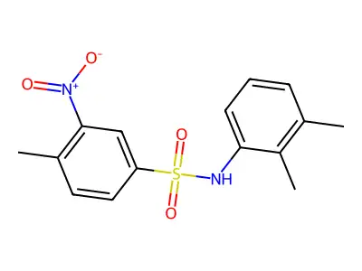 N-(2,3-dimethylphenyl)-4-methyl-3-nitrobenzenesulfonamide structure