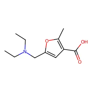 5-[(Diethylamino)methyl]-2-methylfuran-3-carboxylic acid structure
