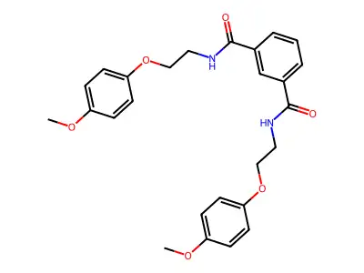 N1,N3-Bis[2-(4-methoxyphenoxy)ethyl]-1,3-benzenedicarboxamide structure