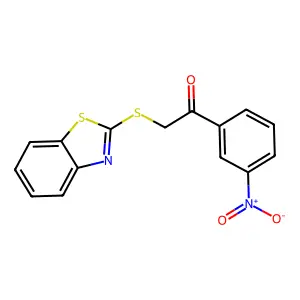 2-(1,3-Benzothiazol-2-ylthio)-1-(3-nitrophenyl)ethanone structure