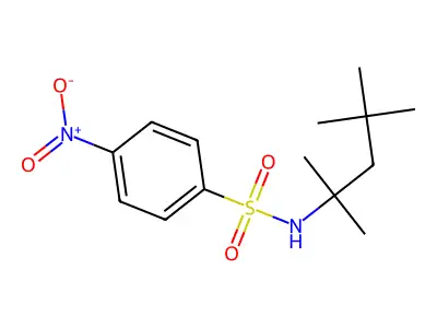 4-nitro-N-(2,4,4-trimethylpentan-2-yl)benzenesulfonamide structure