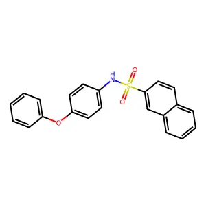 N-(4-phenoxyphenyl)naphthalene-2-sulfonamide structure