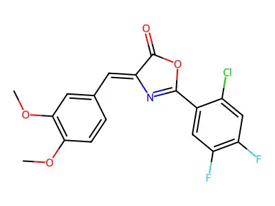 2-(2-Chloro-4,5-difluorophenyl)-4-[(3,4-dimethoxyphenyl)methylene]-5(4H)-oxazolone structure