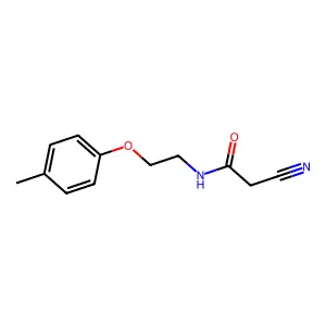 2-Cyano-N-[2-(4-methylphenoxy)ethyl]acetamide structure