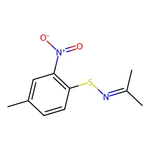[(4-Methyl-2-nitrophenyl)sulfanyl](propan-2-ylidene)amine structure