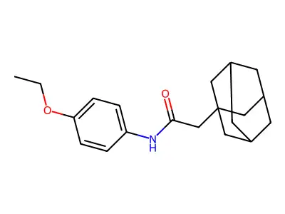 2-adamantan-1-yl-N-(4-ethoxyphenyl)acetamide structure