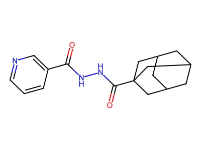 N'-(adamantane-1-carbonyl)pyridine-3-carbohydrazide structure