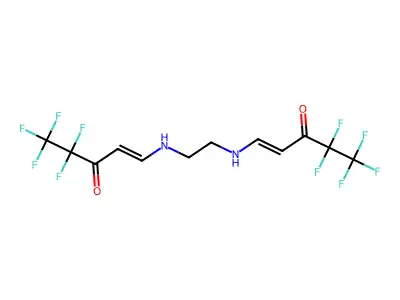 1,1'-[Ethane-1,2-diylbis(azanediyl)]bis(4,4,5,5,5-pentafluoropent-1-en-3-one) structure