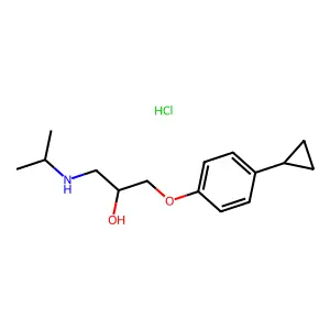 2-Propanol, 1-(p-cyclopropylphenoxy)-3-(isopropylamino)-, hydrochloride structure