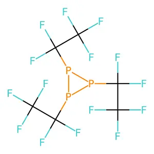 Tetraphosphirane, tris(pentafluoroethyl)- structure