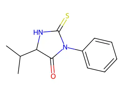 (S)-5-Isopropyl-3-phenyl-2-thioxoimidazolidin-4-one structure