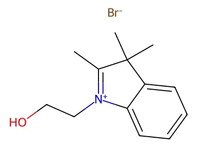 3H-Indolium, 1-(2-hydroxyethyl)-2,3,3-trimethyl-, bromide structure