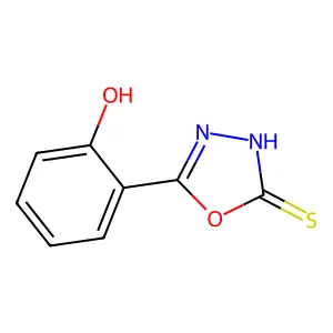 5-(2'-Hydroxyphenyl)-2,3-dihydro-1,3,4-oxadiazole-2-thione (2) structure