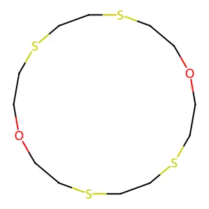 1,10-Dioxa-4,7,13,16-tetrathiacyclooctadecane structure
