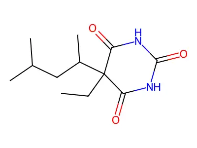 5-(1,3-二甲基丁基)-5-乙基巴比妥酸 structure
