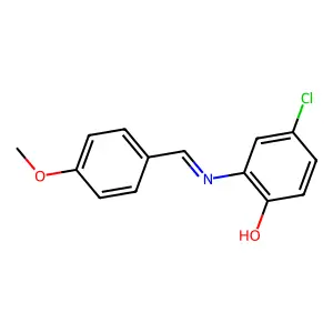4-Chloro-2-{(E)-[(4-methoxyphenyl)methylidene]amino}phenol structure