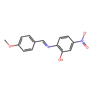 2-{[(e)-(4-Methoxyphenyl)methylidene]amino}-5-nitrophenol structure