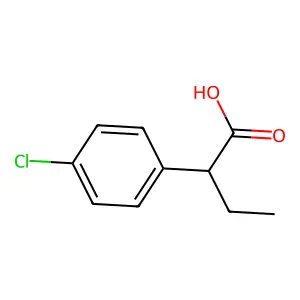 2-(4-Chlorophenyl)butanoic acid structure