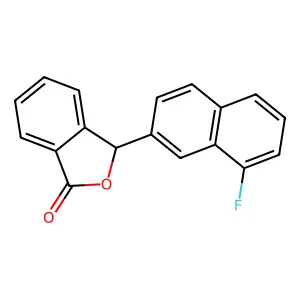 3-(8-Fluoronaphthalen-2-yl)-2-benzofuran-1(3h)-one structure