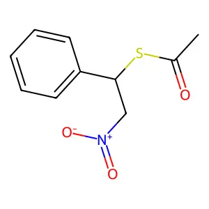 1-Acetylthio-1-phenyl-2-nitroethane structure