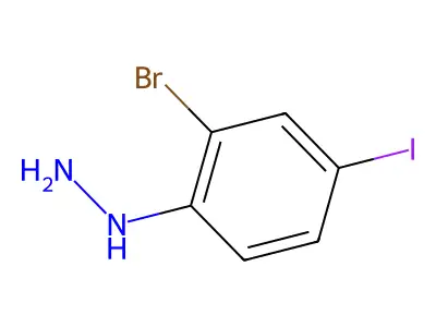 (2-Bromo-4-iodophenyl)hydrazine structure