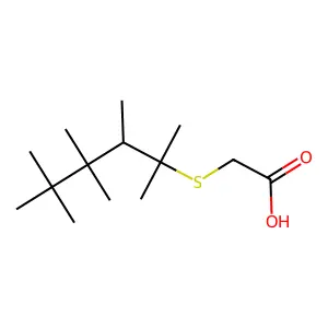 [(2,3,4,4,5,5-Hexamethylhexan-2-yl)sulfanyl]acetic acid structure