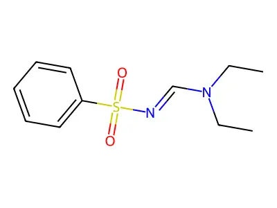 N'-(benzenesulfonyl)-N,N-diethylformamidine structure