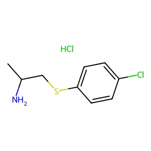 2-Propanamine, 1-((4-chlorophenyl)thio)-, hydrochloride structure