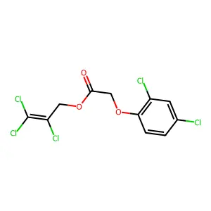 Acetic acid, (2,4-dichlorophenoxy)-, 2,3,3-trichloro-2-propenyl ester structure