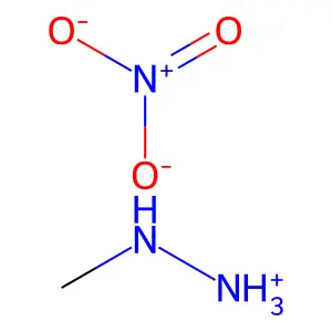 Hydrazine, methyl-, mononitrate structure