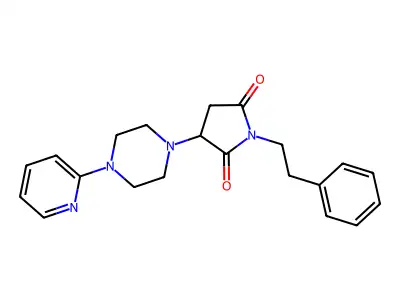 1-(2-Phenylethyl)-3-[4-(pyridin-2-yl)piperazin-1-yl]pyrrolidine-2,5-dione structure