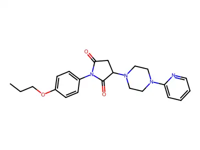 1-(4-Propoxyphenyl)-3-(4-pyridin-2-ylpiperazin-1-yl)pyrrolidine-2,5-dione structure