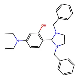 2-(1,3-Dibenzylimidazolidin-2-yl)-5-(diethylamino)phenol structure