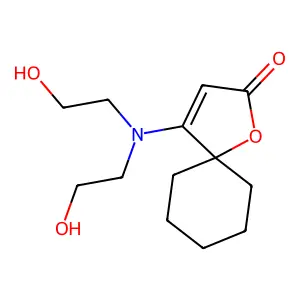 4-[Bis(2-hydroxyethyl)amino]-1-oxaspiro[4.5]dec-3-en-2-one structure
