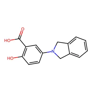 5-(2,3-dihydro-1H-isoindol-2-yl)-2-hydroxybenzoic acid structure