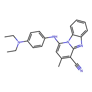 1-[4-(Diethylamino)anilino]-3-methylpyrido[1,2-a]benzimidazole-4-carbonitrile structure