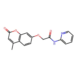 2-(4-methyl-2-oxochromen-7-yl)oxy-N-pyridin-2-ylacetamide structure