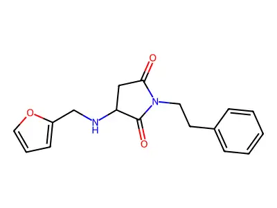 3-[(2-Furylmethyl)amino]-1-(2-phenylethyl)-2,5-pyrrolidinedione structure