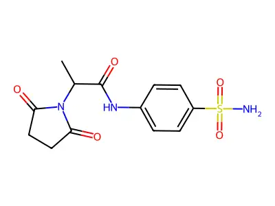 2-(2,5-dioxopyrrolidin-1-yl)-N-(4-sulfamoylphenyl)propanamide structure