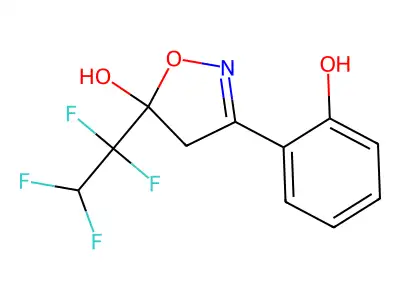 3-(2-Hydroxyphenyl)-5-(1,1,2,2-tetrafluoroethyl)-4,5-dihydro-1,2-oxazol-5-ol structure